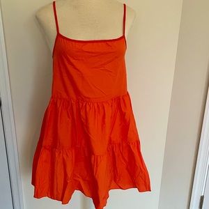 Poplin Tiered Strappy Smock Dress
